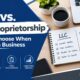 LLC vs. Sole Proprietorship How to Choose When Starting a Business